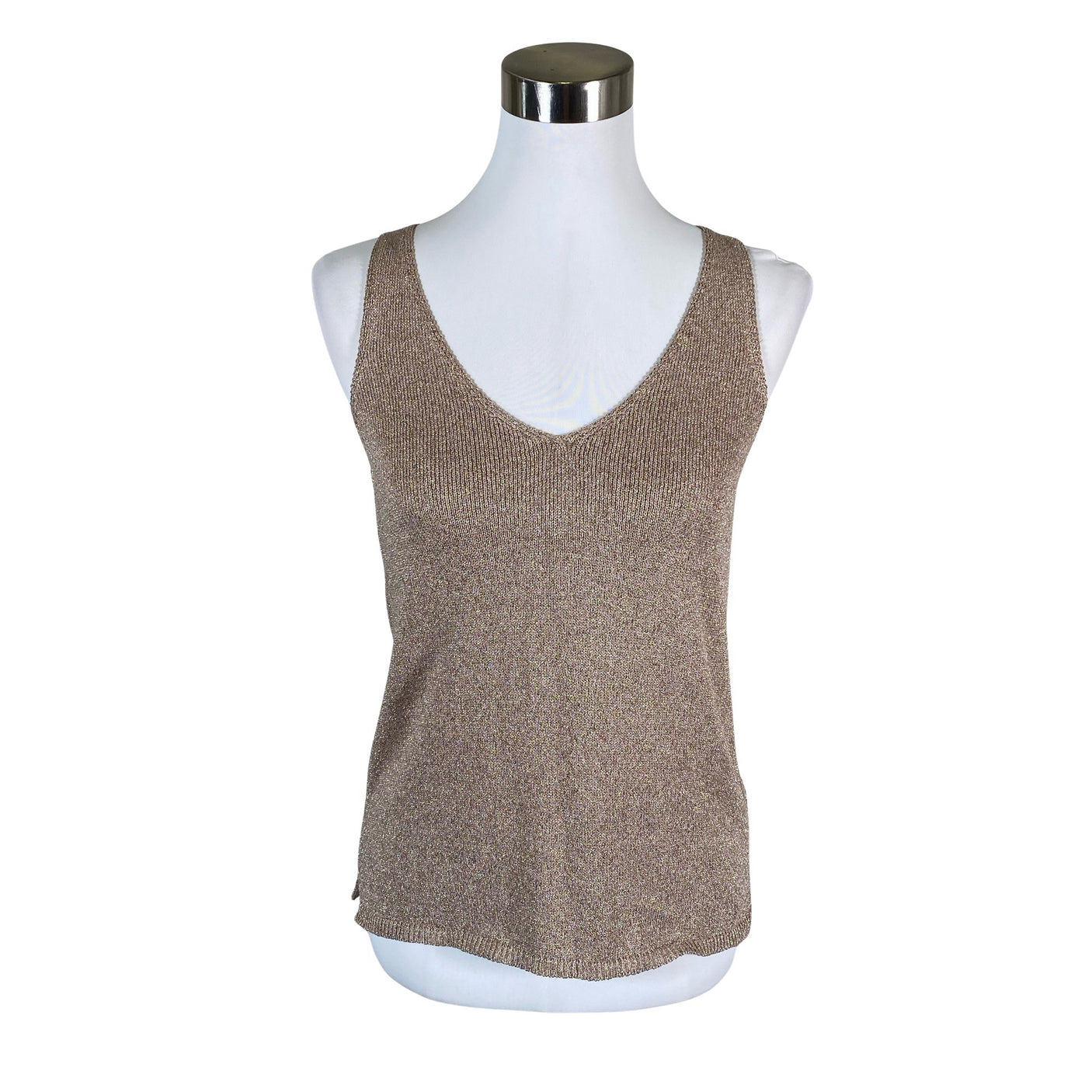 Unisex Massimo Dutti - Trikotaažist topp, suurus 34 - Kuld (1)