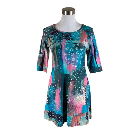 Unisex Ehta - Trikotaažist kleit, suurus 36 - Sinine ()
