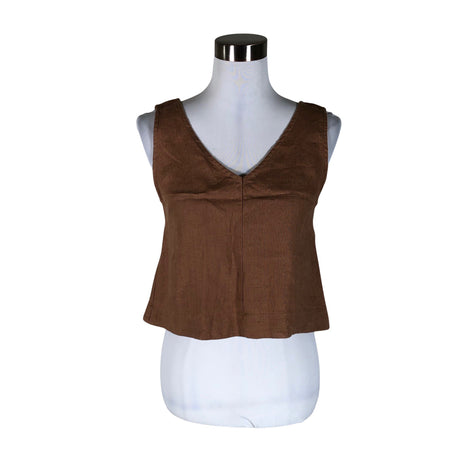 Unisex Wavy Linen - Topp, suurus 34 - Pruun ()