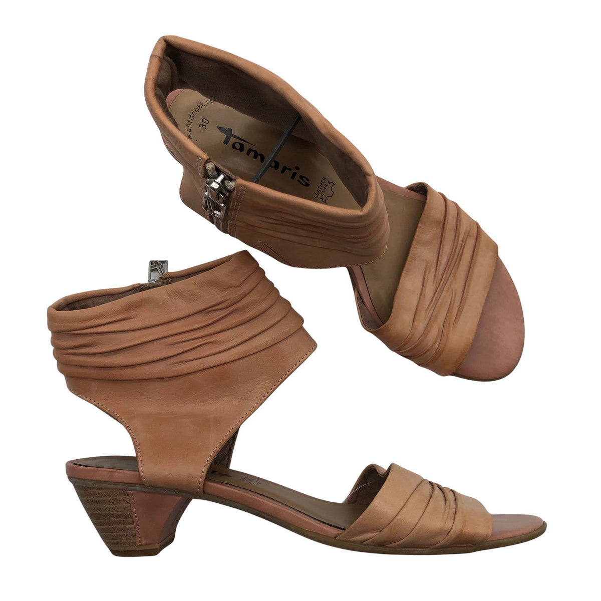 Unisex Tamaris - Kontsaga rihmikud, suurus 39 - Beige (1)