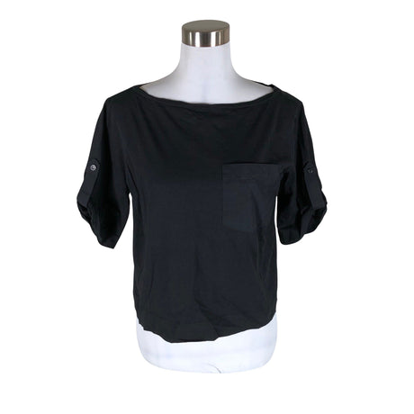 Unisex Sisley - Trikotaažist pluus, suurus 38 - Must ()