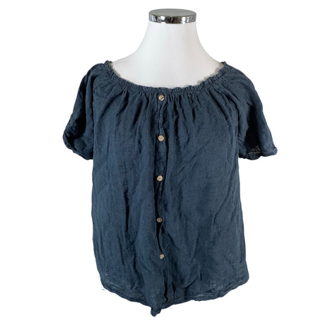 Unisex Elitzia - Lühikeste käistega pluus, suurus 44 - Hall ()