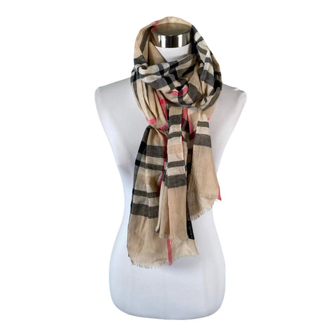Unisex Fraas - Õhuke sall, suurus Maxi - Beige ()