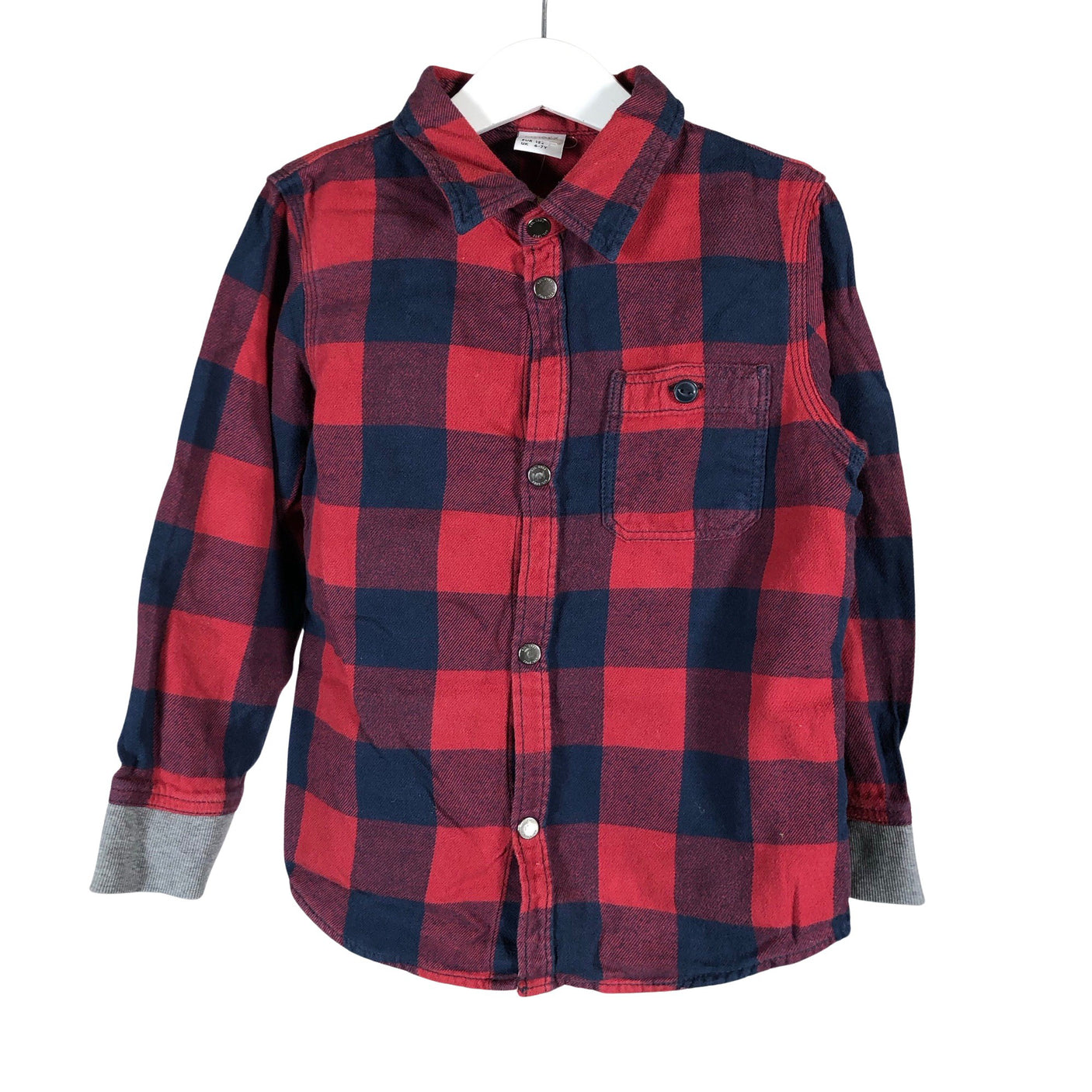 Unisex Lindex - Flanellsärk, suurus 116 - 122 - Punane (1)