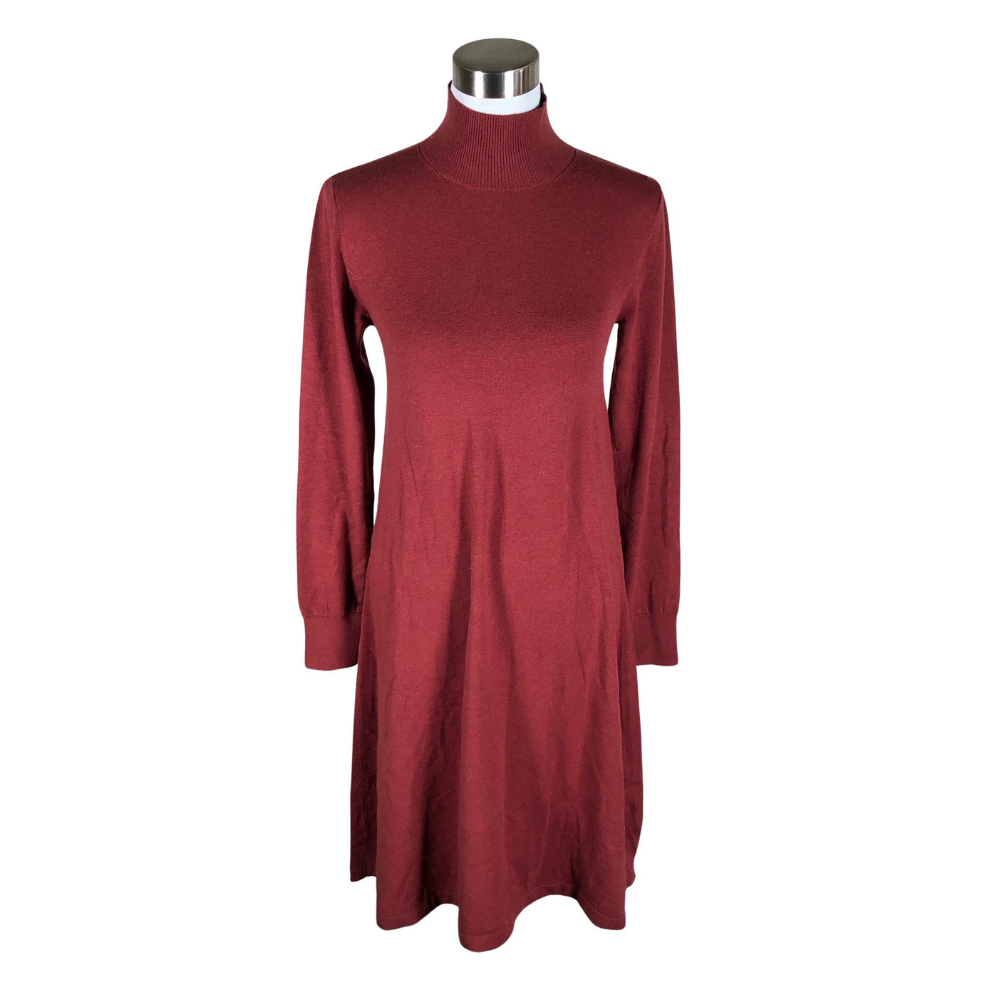 Unisex Weekend by MaxMara - Kootud kleit, suurus 38 - Veinipunane (1)