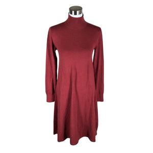 Unisex Weekend by MaxMara - Kootud kleit, suurus 38 - Veinipunane (1)