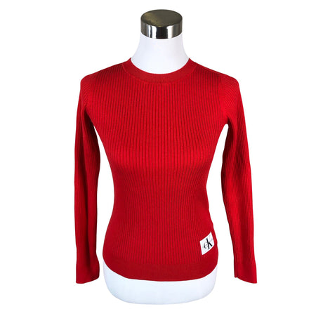 Unisex Calvin Klein Jeans - Trikotaažist pluus, suurus 34 - Punane ()