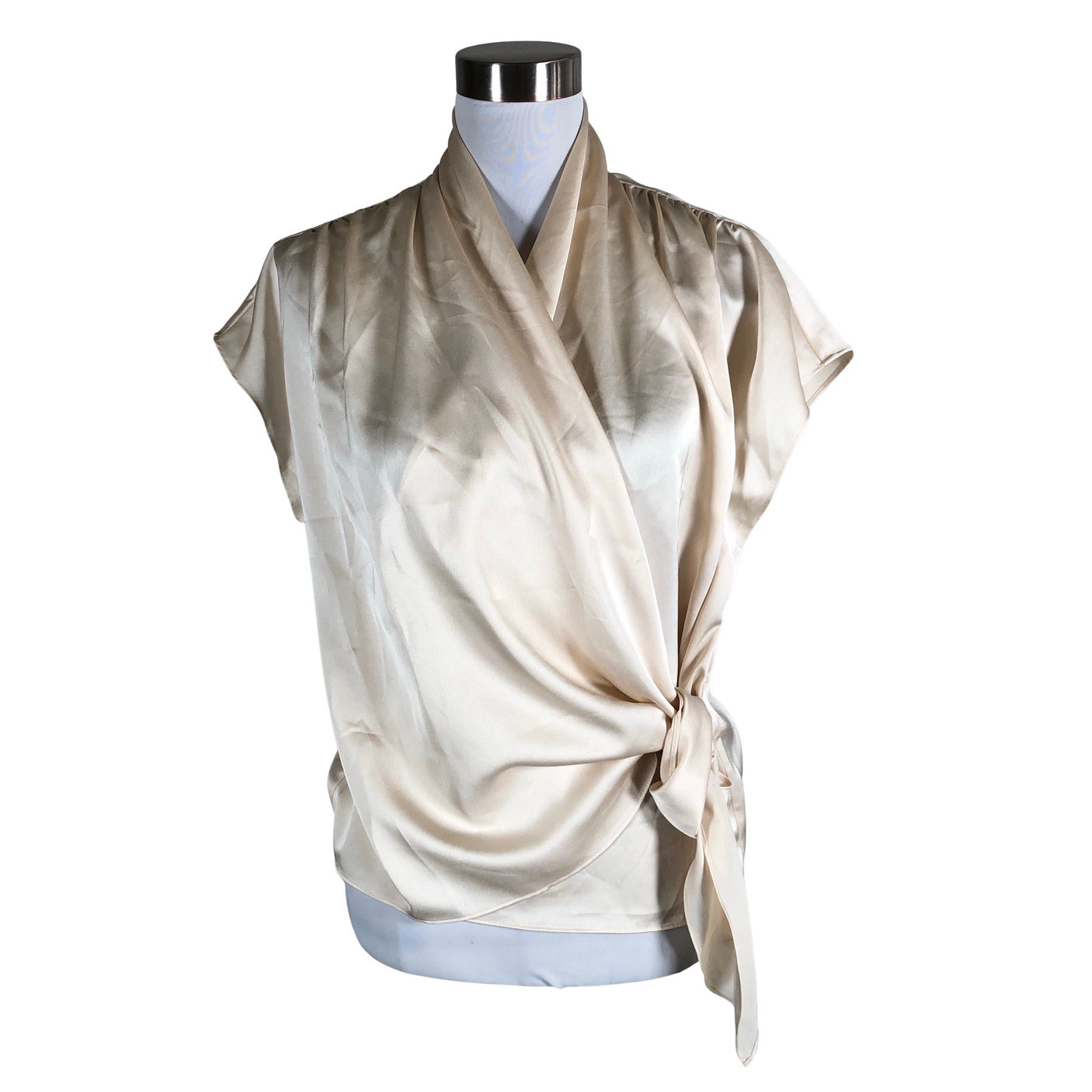 Unisex Ril's - Lühikeste käistega pluus, suurus 38 - Looduslik valge (1)