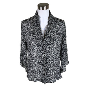 Unisex Pierre Cavallo - Lühikeste käistega pluus, suurus 40 - Must (1)