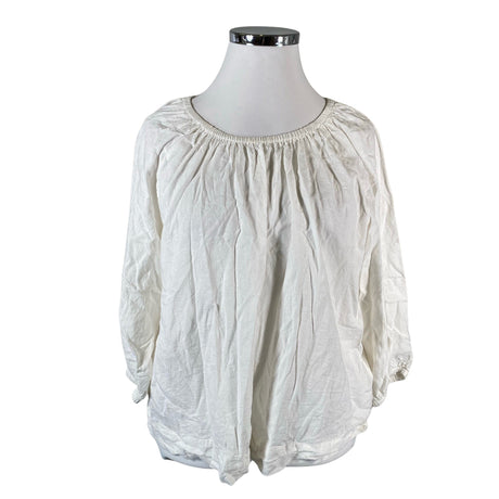 Unisex Noom - Lühikeste käistega pluus, suurus 44 - Looduslik valge ()