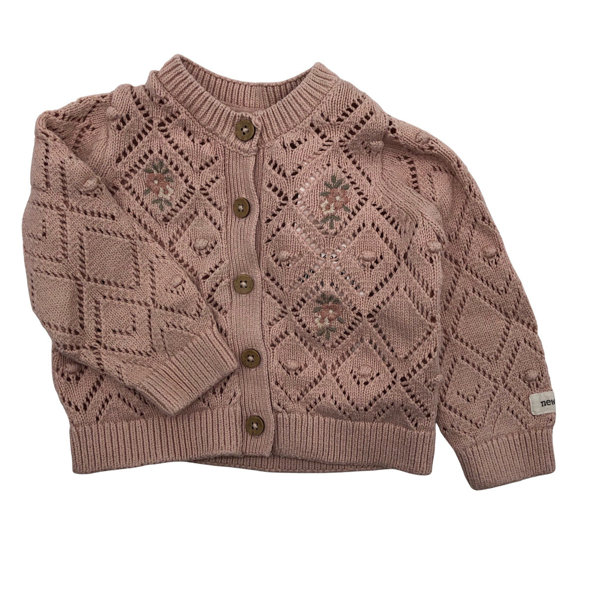 Unisex Newbie - Kardigan, suurus 56 - 62 - Lilla (1)