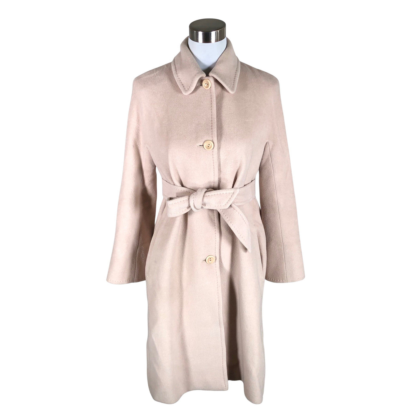 Unisex MaxMara Studio - Villane mantel, suurus 36 - Heleroosa (1)
