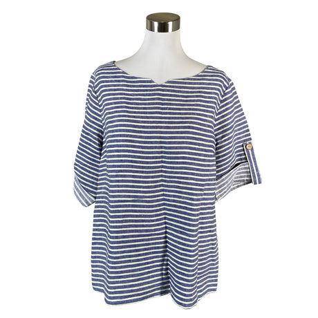Unisex Bypias - Lühikeste käistega pluus, suurus 38 - Sinine ()