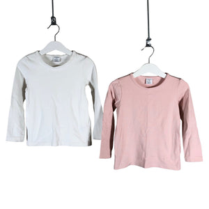 Unisex Lindex - Trikotaažist pluus, suurus 98 - 104 - Valge (1)
