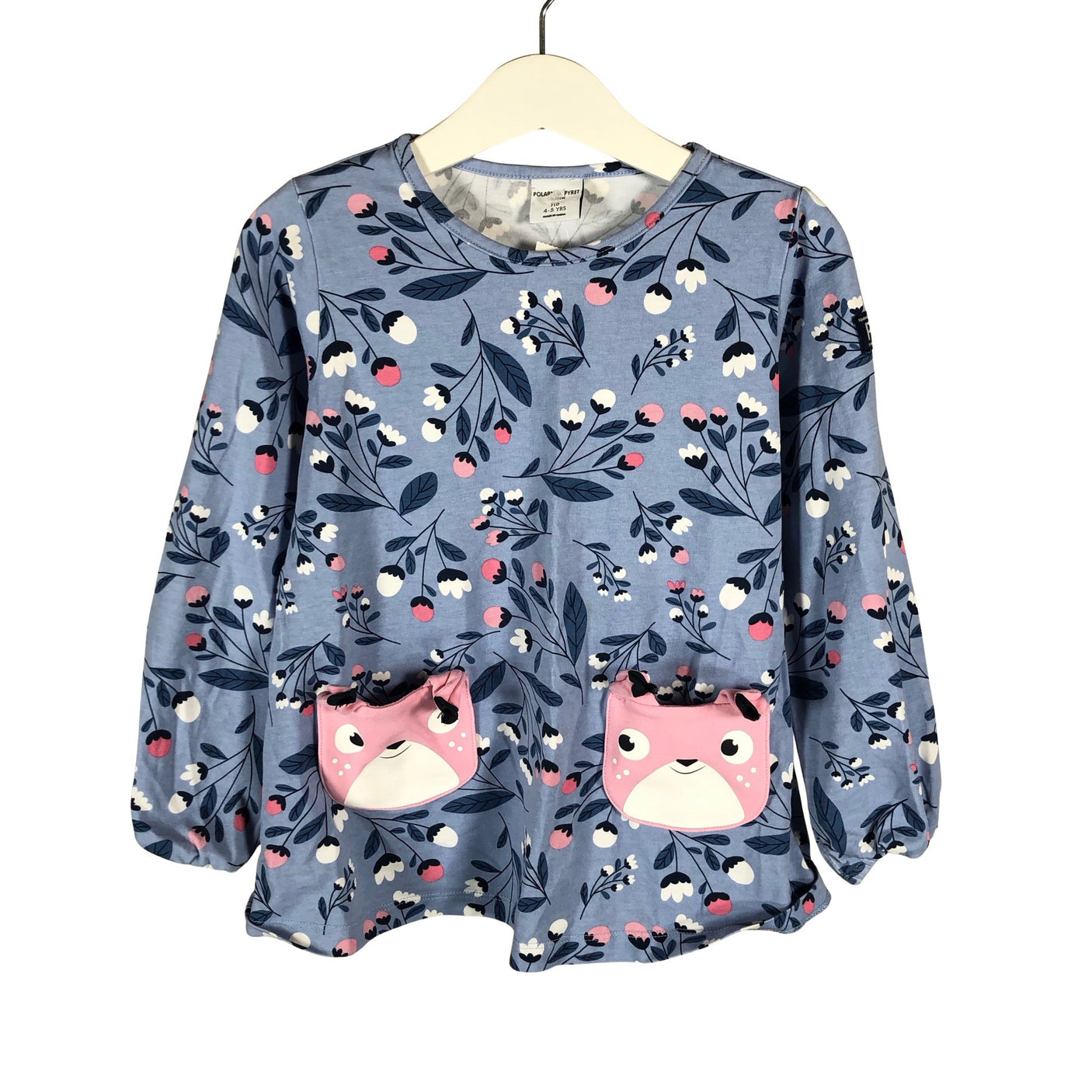 Unisex Polarn O. Pyret - Trikotaažist tuunika, suurus 104 - 110 - Helesinine (1)