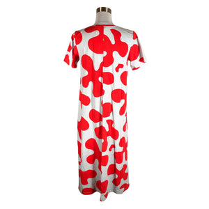 Unisex Marimekko - Trikotaažist kleit, suurus 38 - Punane (2)