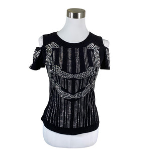 Unisex Vince Otto - Lühikeste käistega pluus, suurus 38 - Must (1)