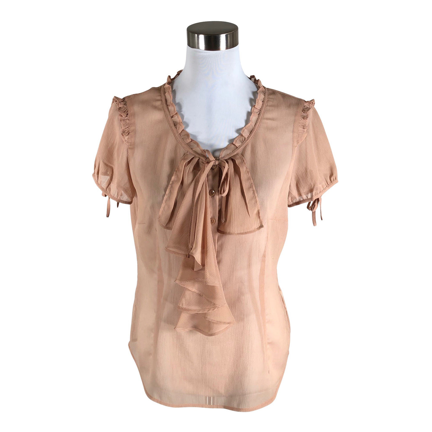 Unisex Esprit - Lühikeste käistega pluus, suurus 38 - Beige (1)
