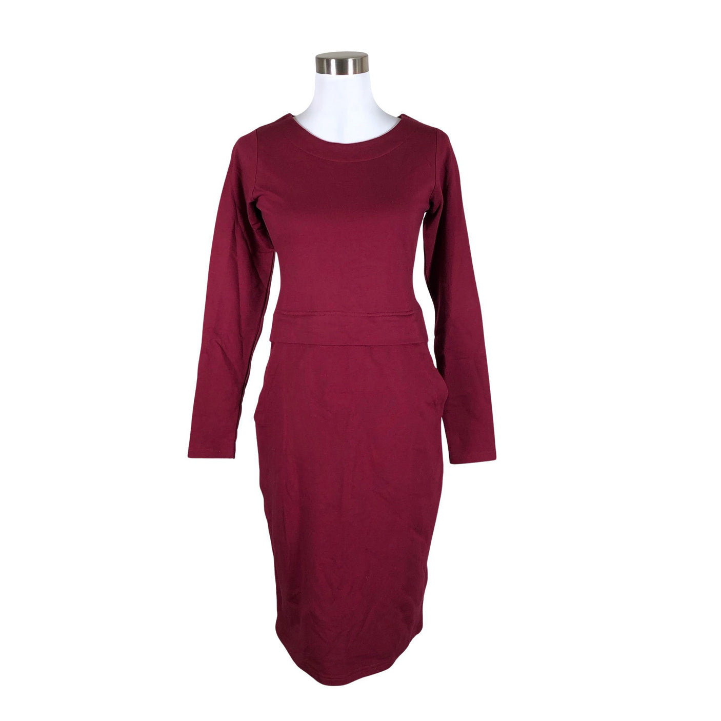 Unisex NOSH - Trikotaažist kleit, suurus 32 - Veinipunane (1)