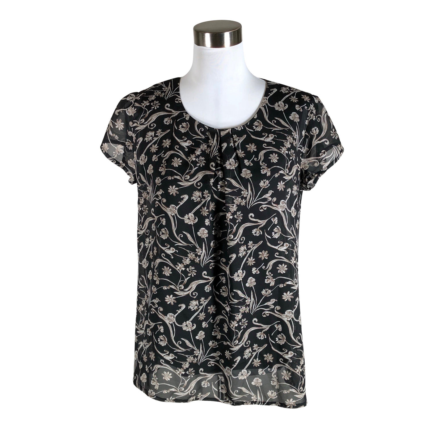 Unisex S.T.I - Lühikeste käistega pluus, suurus 38 - Must (1)