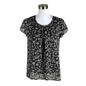 Unisex S.T.I - Lühikeste käistega pluus, suurus 38 - Must (1)