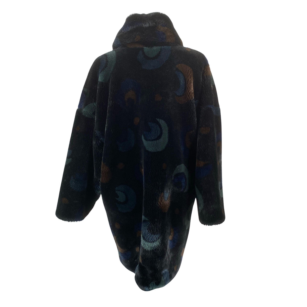 Unisex Skila - Kunstkarusnahast mantel, suurus 38 - Must (2)