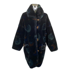 Unisex Skila - Kunstkarusnahast mantel, suurus 38 - Must (1)