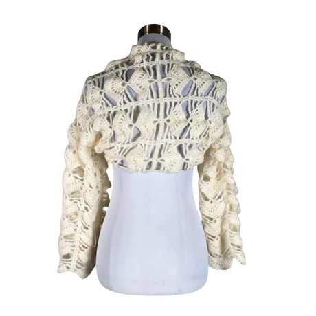 Unisex Handmade - Kootud boolero, suurus 36 - Looduslik valge (2)