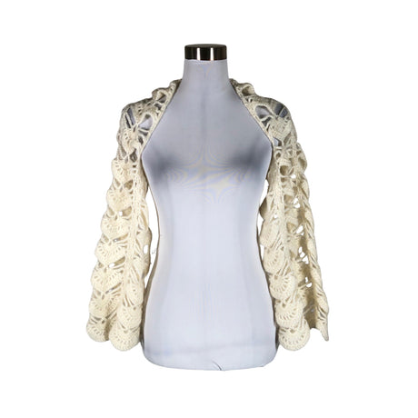 Unisex Handmade - Kootud boolero, suurus 36 - Looduslik valge ()