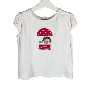 Unisex Gymboree - Trikotaažist topp, suurus 110 - 116 - Valge (1)