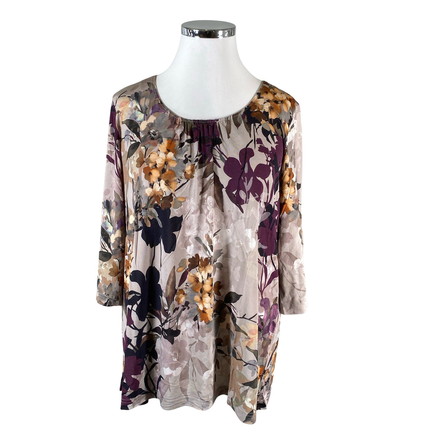 Unisex Ulla Popken - Trikotaažist tuunika, suurus 46 - Hall (1)