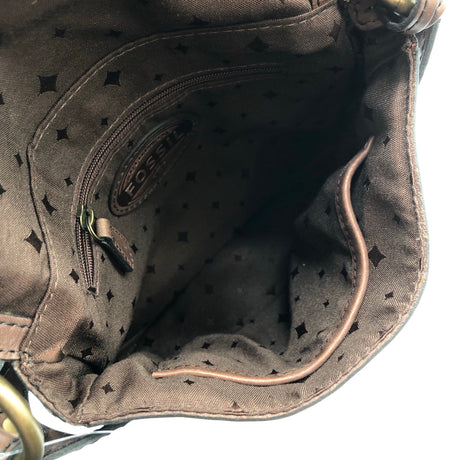 Unisex Fossil - Õlakott, suurus Midi - Pruun (2)