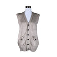 Unisex Petrifun - Kootud vest, suurus 40 - Beige ()