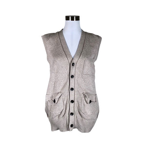 Unisex Petrifun - Kootud vest, suurus 40 - Beige (1)