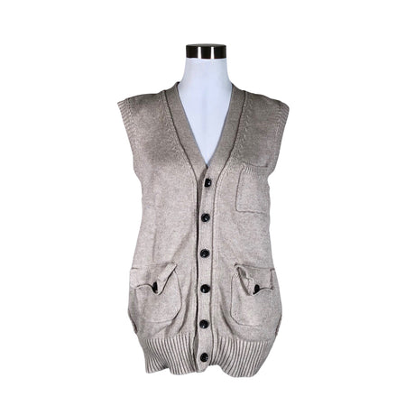 Unisex Petrifun - Kootud vest, suurus 40 - Beige ()