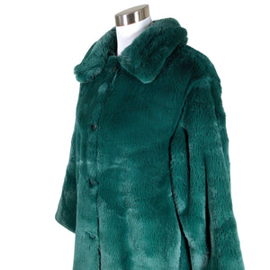 Unisex Nümph - Kunstkarusnahast mantel, suurus 38 - Roheline (3)