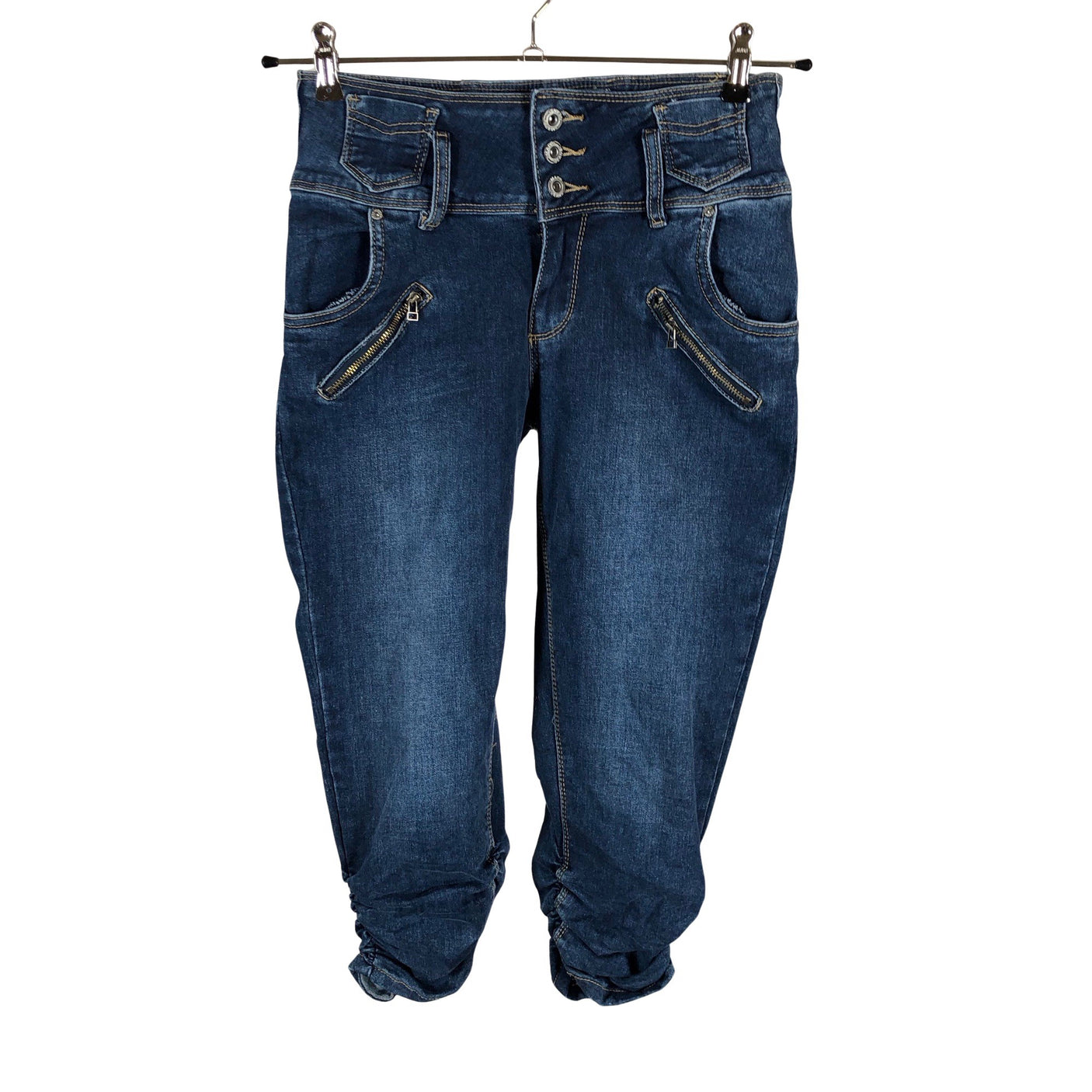 Unisex M.A.P.P Jeans - Teksast poolpikad püksid, suurus 38 - Sinine (1)