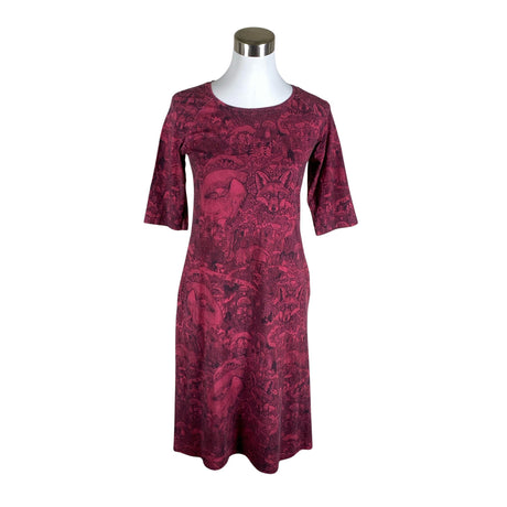Unisex Ehta - Trikotaažist kleit, suurus 36 - Veinipunane ()