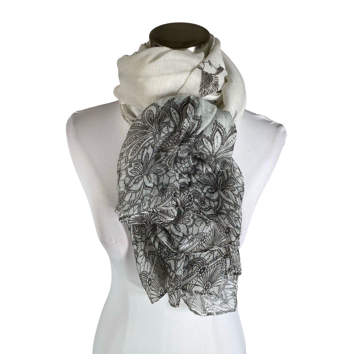 Unisex Lindex - Õhuke sall, suurus Maxi - Valge (1)