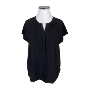 Unisex Milano Italy - Lühikeste käistega pluus, suurus 42 - Must (1)
