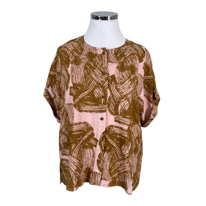 Unisex Papu - Lühikeste käistega pluus, suurus 42 - Heleroosa (1)