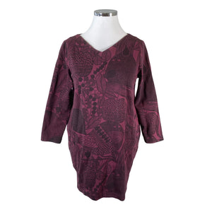 Unisex Marimekko - Trikotaažist kleit, suurus 42 - Veinipunane (1)