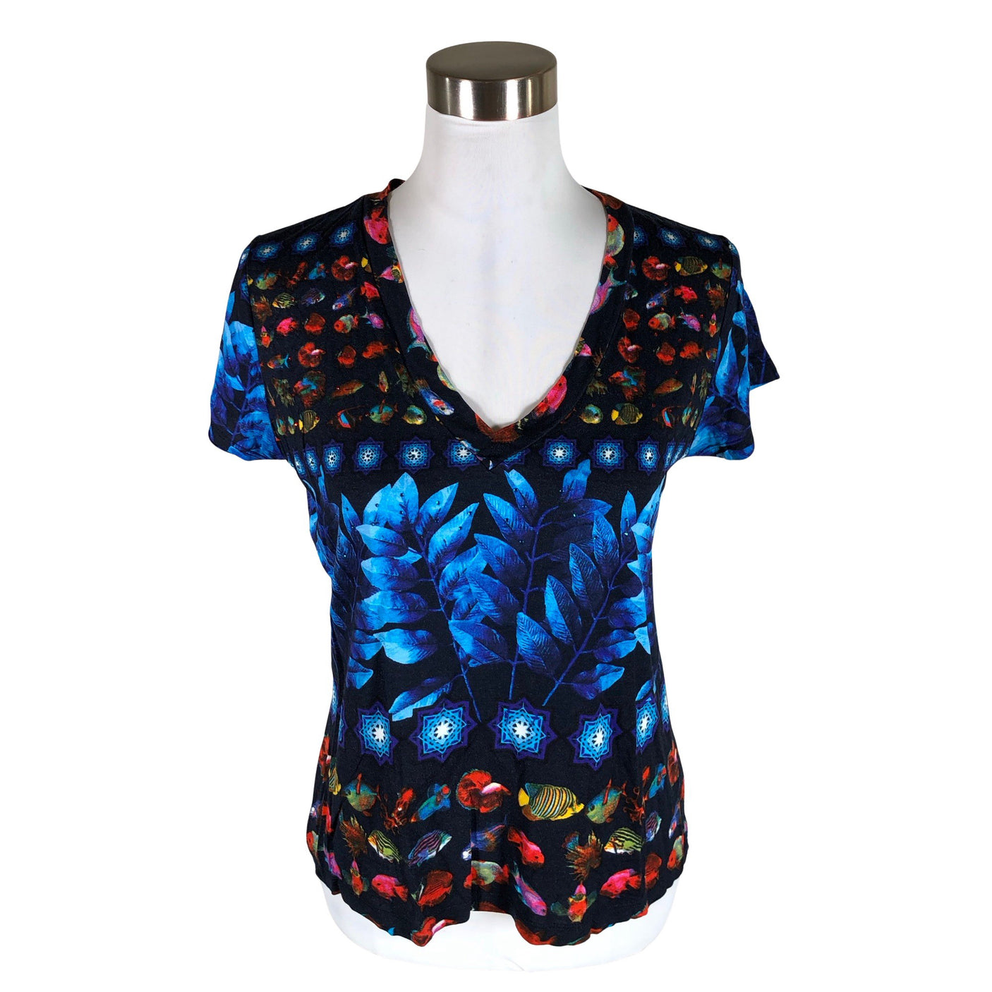 Unisex Desigual - T-särk, suurus 40 - Sinine (1)