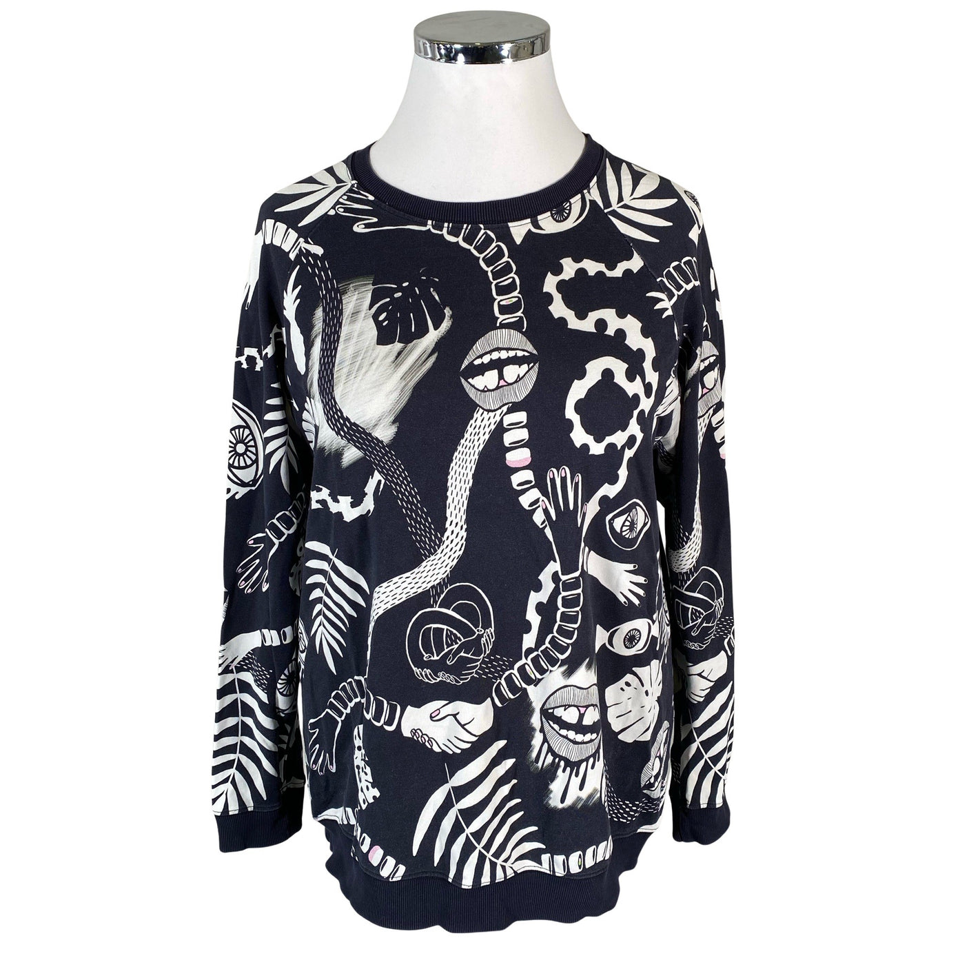 Unisex Uhana Design - Trikotaažist pluus, suurus 44 - Must (1)