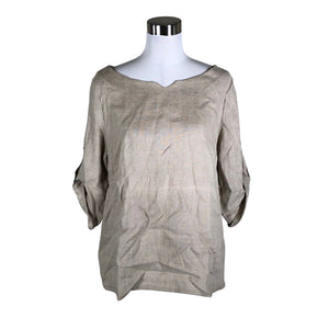 Unisex Bypias - Lühikeste käistega pluus, suurus 36 - Beige (1)