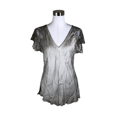 Unisex Bohemiana - Lühikeste käistega pluus, suurus 36 - Pruun ()