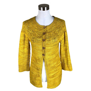 Unisex Handmade - Kardigan, suurus 36 - Kollane (1)