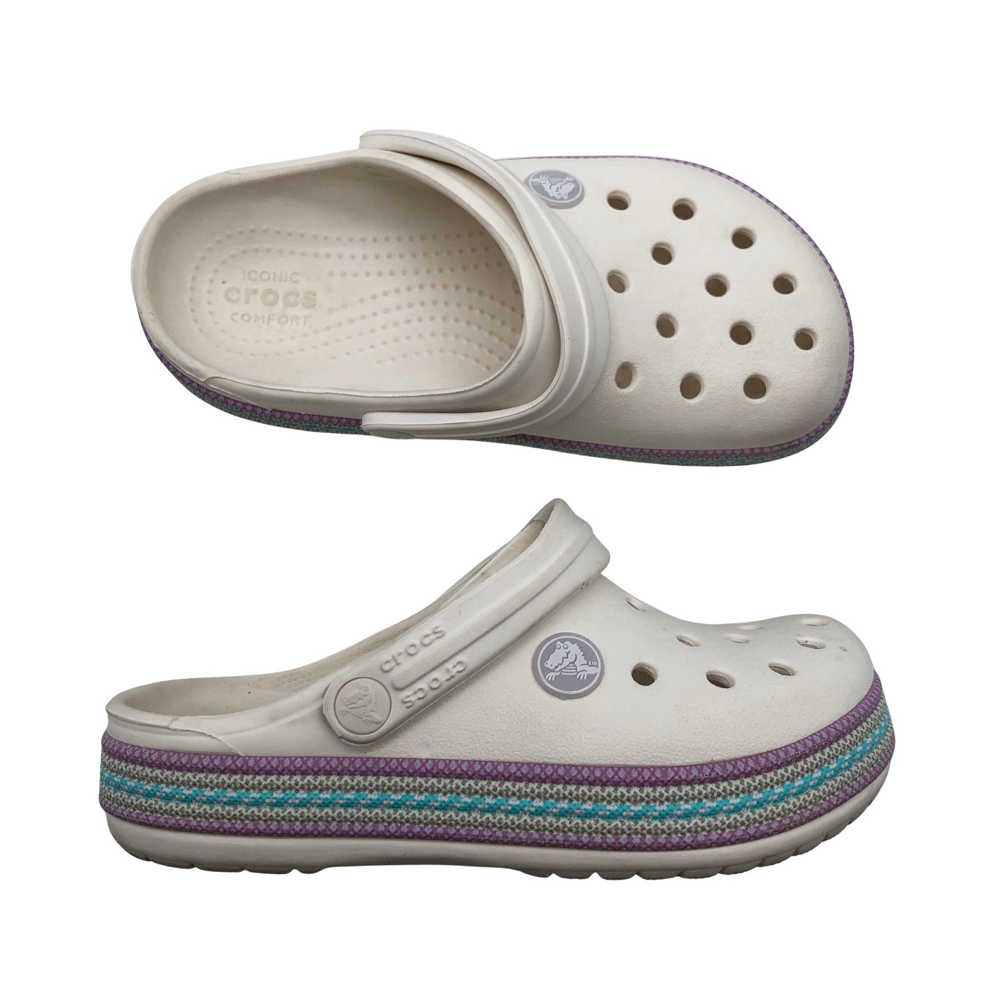 Unisex Crocs - Lahtise kannaga jalanõud, suurus 30 - Looduslik valge (1)