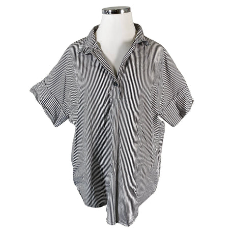 Unisex Ril's - Lühikeste käistega pluus, suurus 44 - Must ()