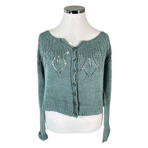 Unisex Handmade - Kardigan, suurus 42 - Roheline (1)